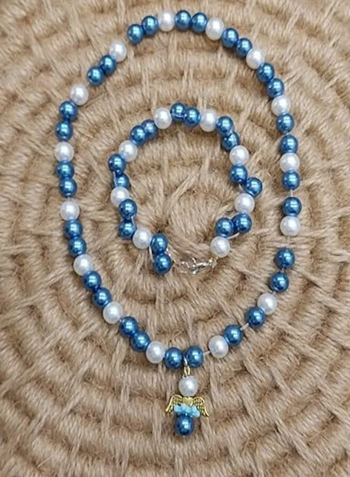 Girls Accessories Faux Pearl Necklace Bracelet Set