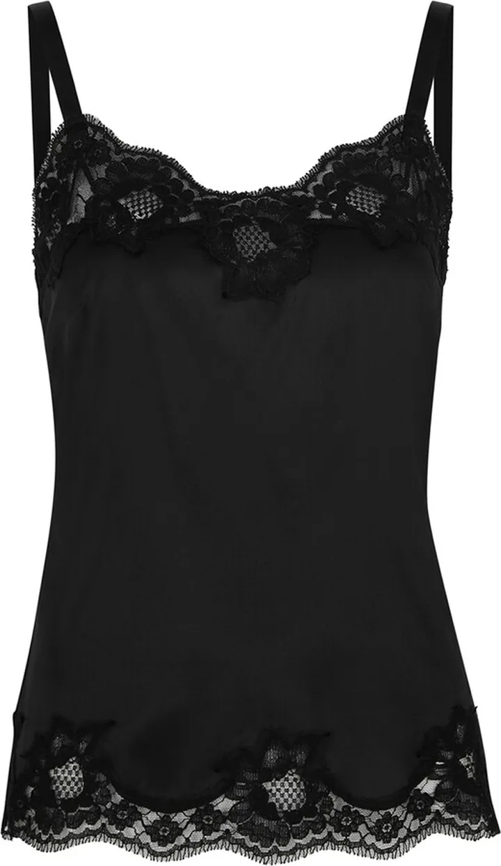 Dolce & Gabbana Lace-trimmed Satin Camisole Top