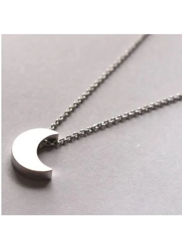 Mini necklace with silver moon charm
