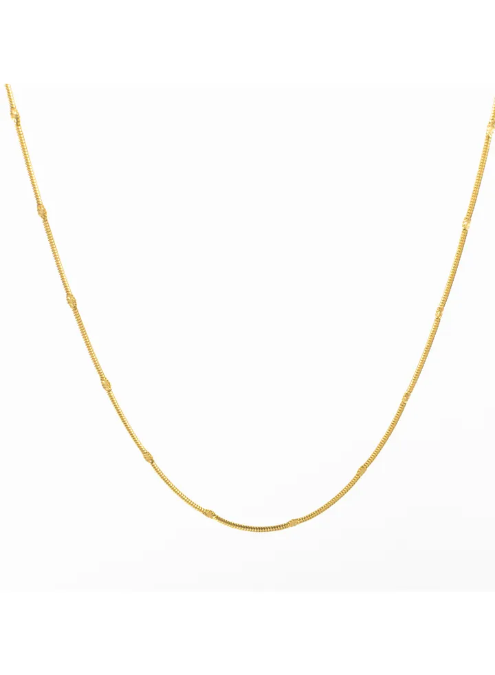 Stainless Steel Golden Necklace 1mm
