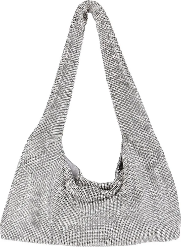 White Brass Mesh Shoulder Bag