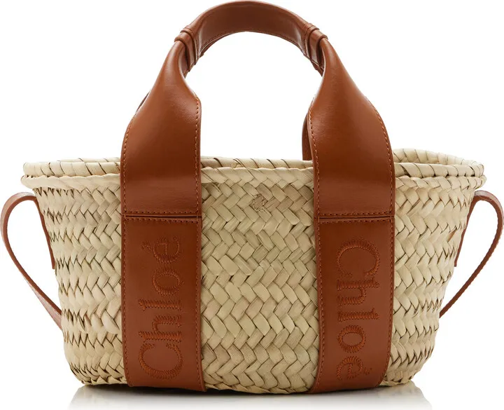 Women's Chloe Sense Small Raffia Basket Bag