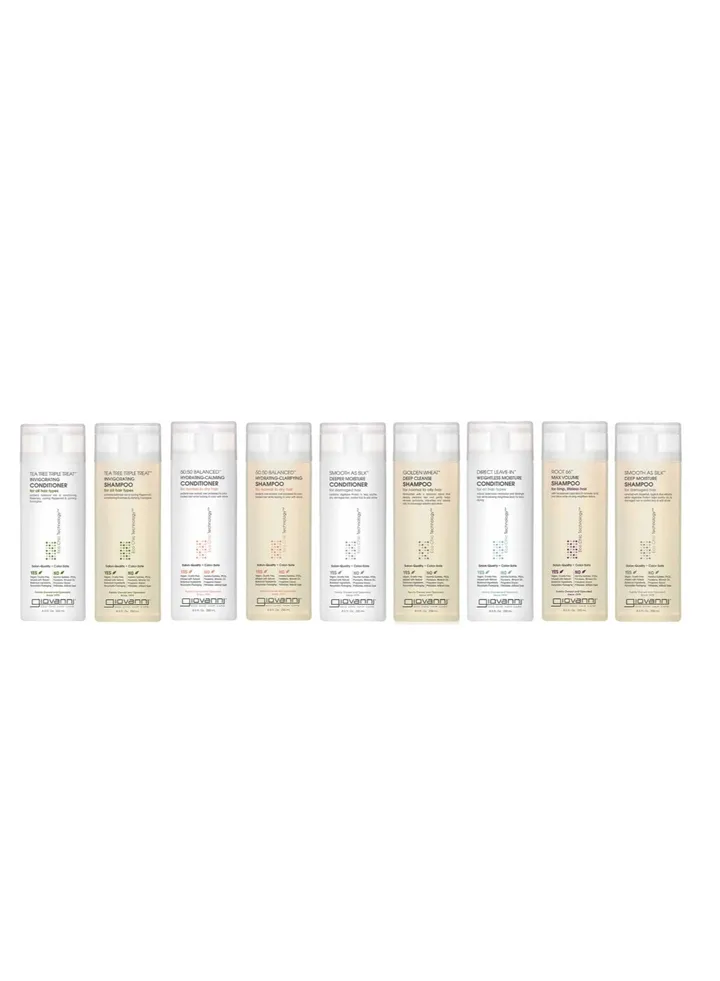 9- Pieces of hair shampoo set from Giovanni 250 ml