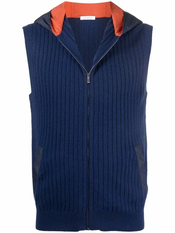 Hooded Cashmere Gilet