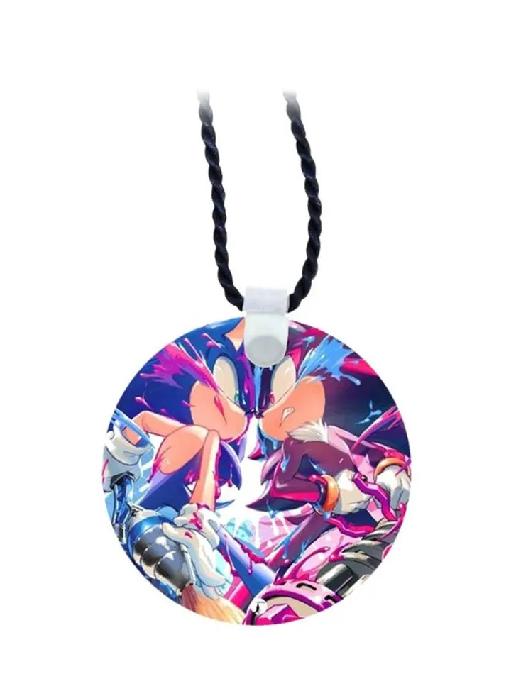 Wooden Sonic Pendant Necklace