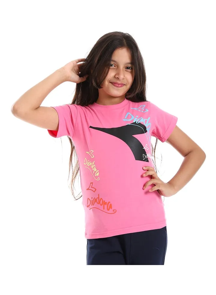 Girls Cotton Printed T-Shirt