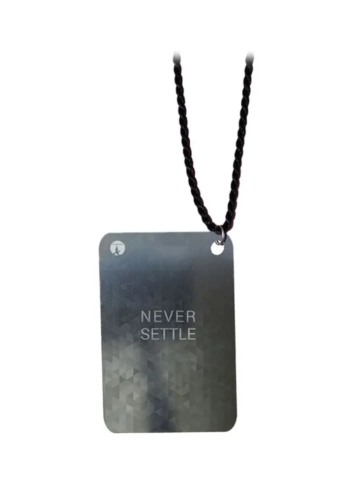 Never Settle Metal Pendant