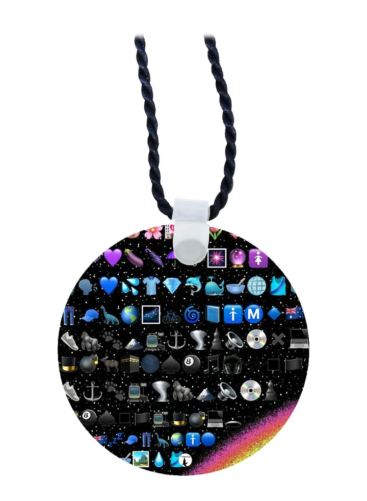 Wooden Emoji's Necklace Pendant