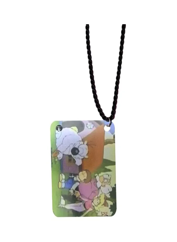 Metal Anime Prints Pendant Necklace