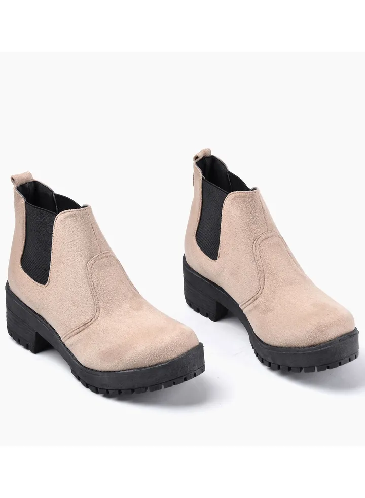 Boots For Women Suede-Beige