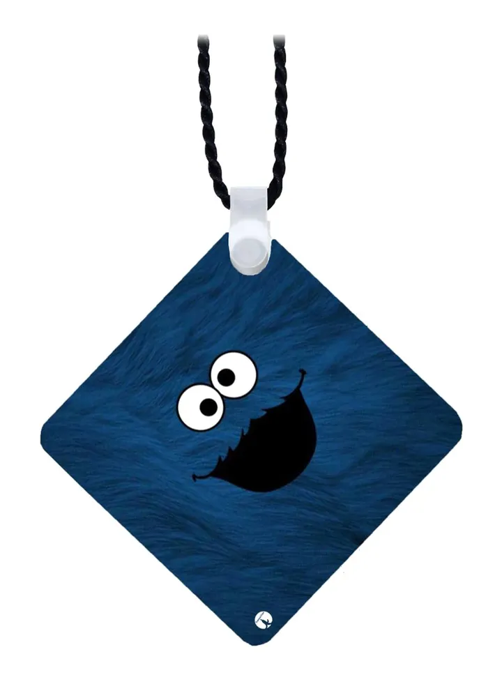 Wooden The Cookie Monster Pendant Necklace