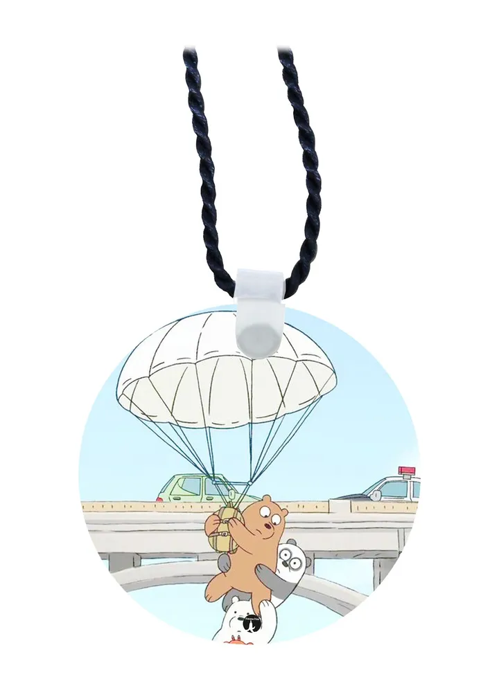 Wooden We Bare Bear Necklace Pendant
