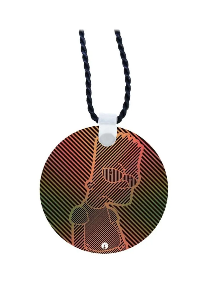 Wooden Simpsons Prints Necklace Pendant