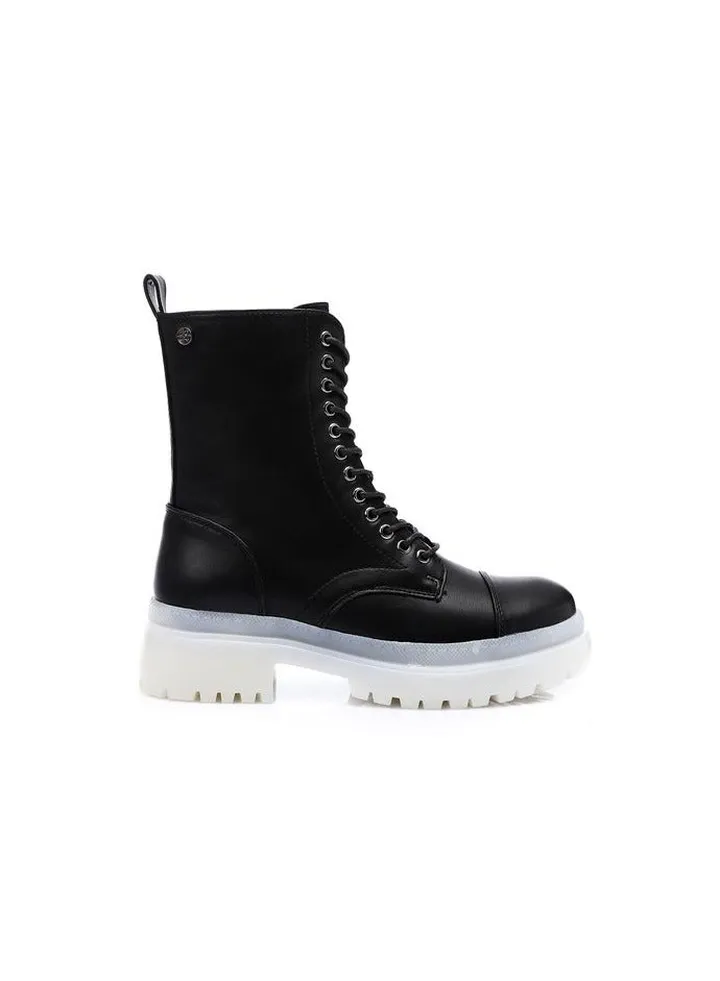 Women's contrasting sole half boots