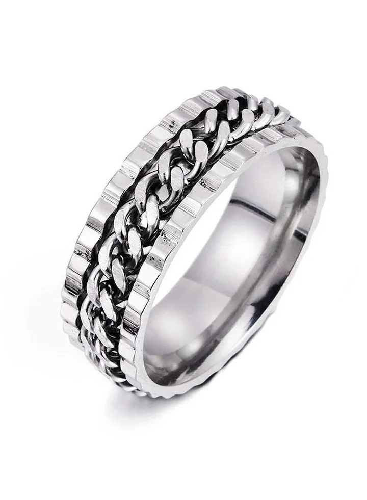 Chain Design Ring For Unisex