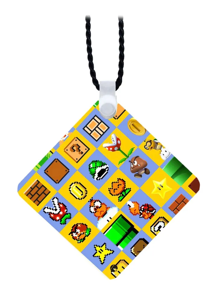 Wooden The Video Game Super Mario Pendant Necklace