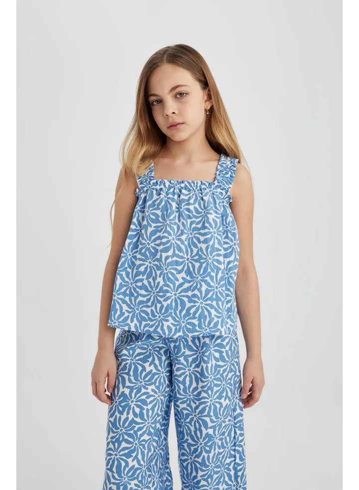 Girl Woven Short Sleeve Blouse