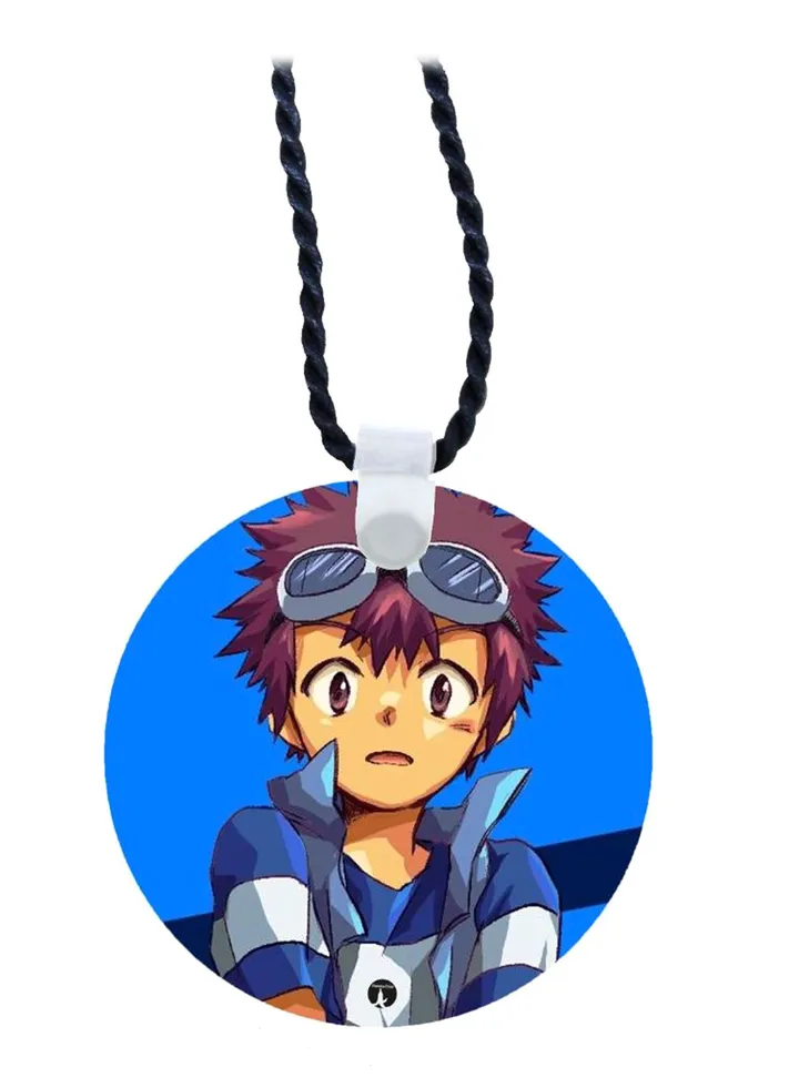 Wooden Anime Digimon Pendant Necklace
