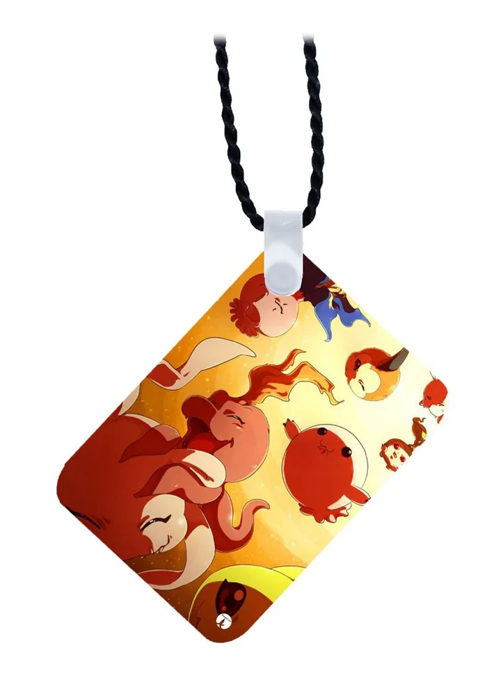 Wooden Anime Digimon Pendant Necklace
