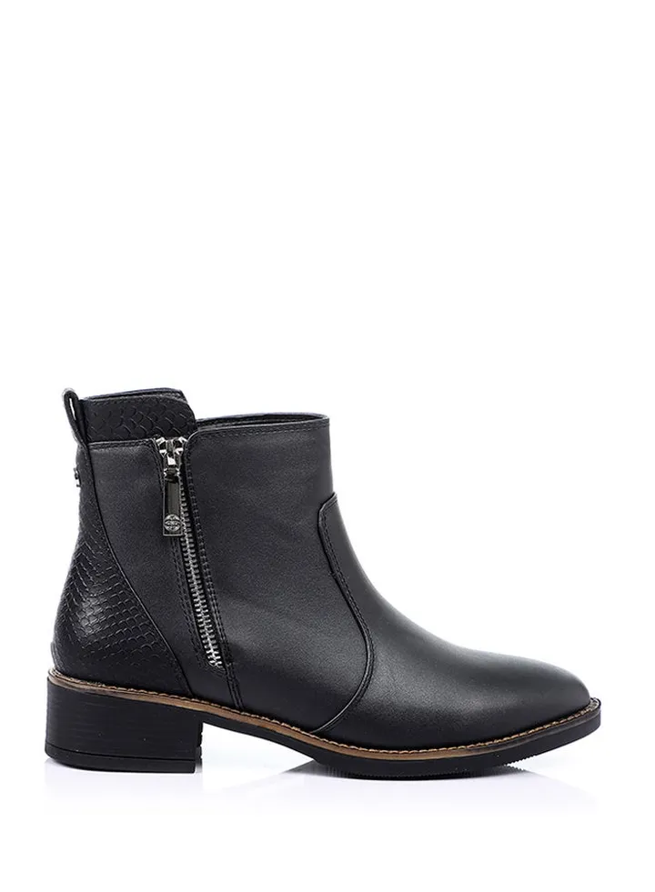 Women's side zipper ankle boots