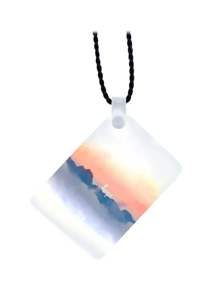 Wooden English Phrase Prints Necklace Pendant