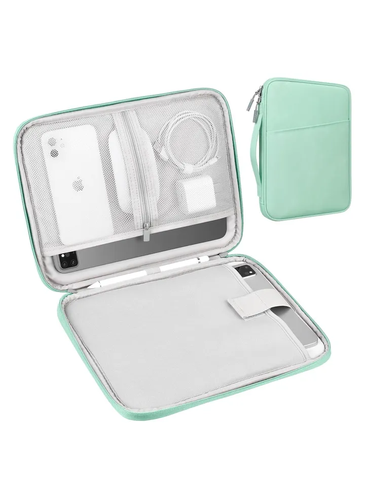 Tablet Sleeve Case for 10.9 inch New iPad / 11 inch iPad Pro / 10.2 inch iPad / 10.9" iPad Air / 10.5 inch iPad Pro Air, Galaxy Tab A8 10.5" Protective Bag, Fit Apple Smart Keyboard, Green