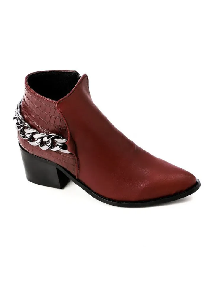 Half Boot Burgundy