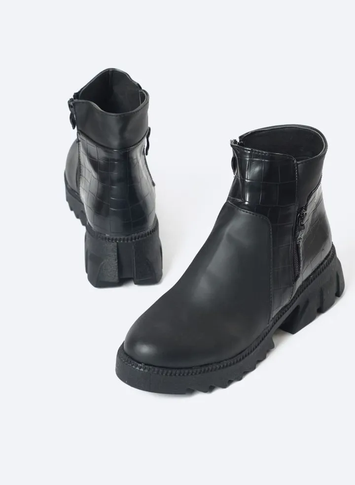 Mini Boot Double Zipper