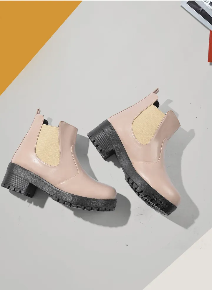 Uncle Leather Elegant Boot 2-Beige