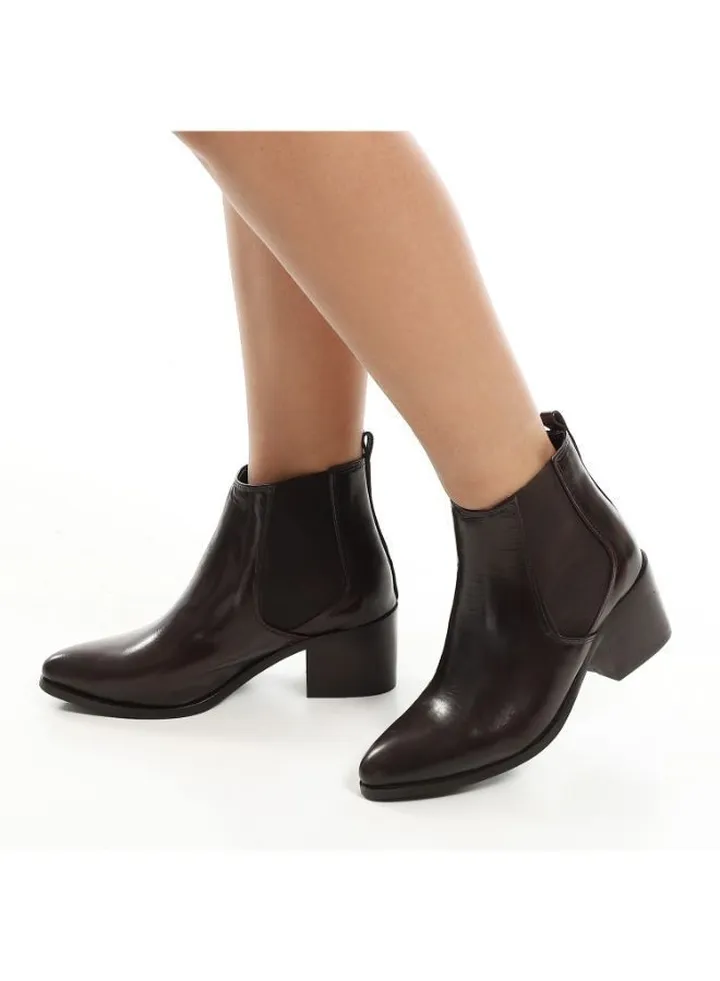 Boot For Women Genuine Leather-Brown