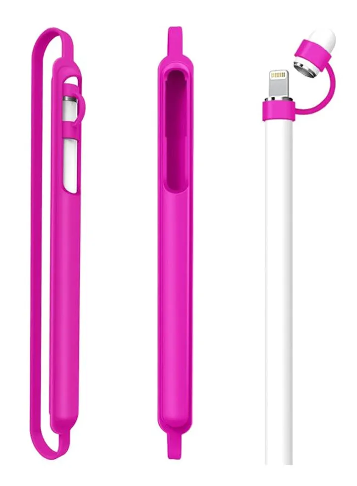 Protective Cap Holder Sleeve Cover For Apple Pencil Pink