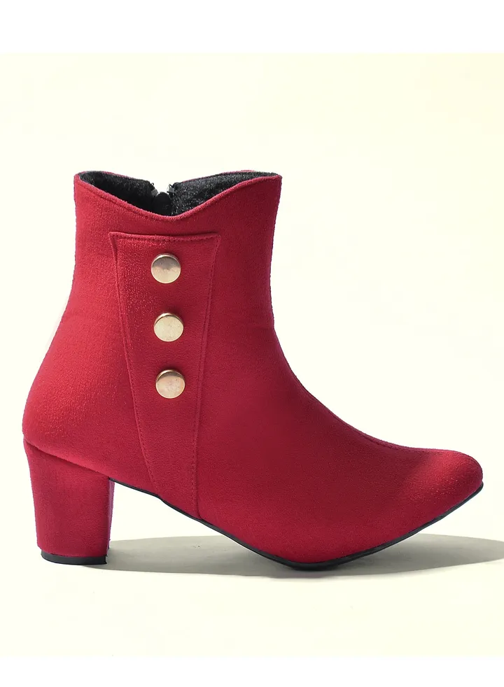 Ankle Boot Suede Capsule-Red