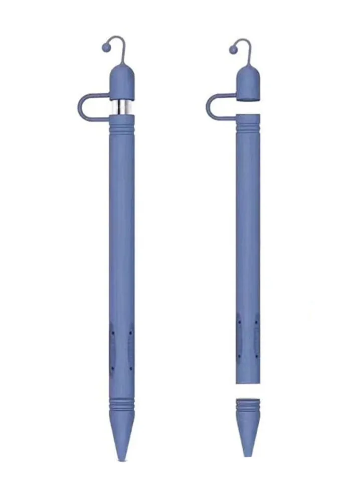 Sleeve Case Cover And Nib Cover For Apple Pencil Blue