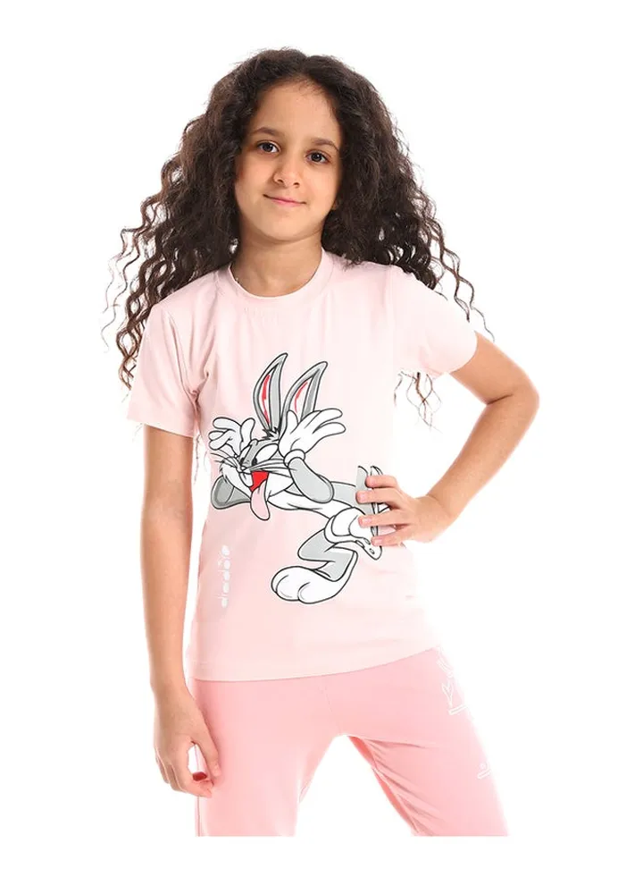 Girls Cotton Printed T-Shirt