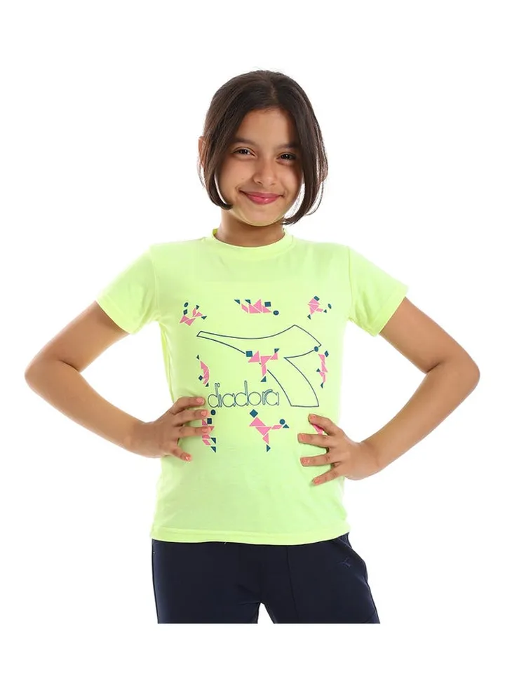 Girls Cotton Printed T-Shirt