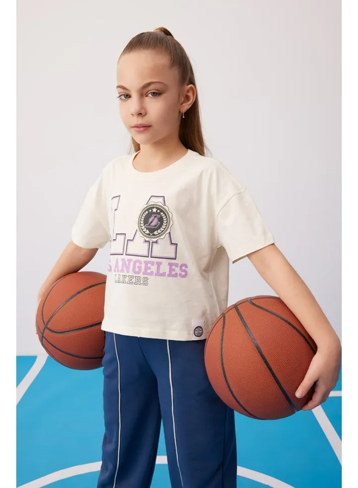 Girl Cropped Fit Knitted Short Sleeve Body