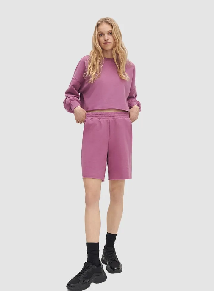 Elasticated Shorts Purple