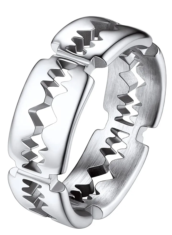 316L Stainless Steel Punk Rings for Men Women