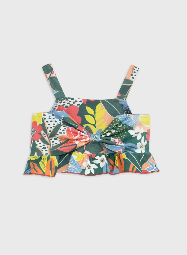 Kids Girl’s Blouse – Floral Fiery