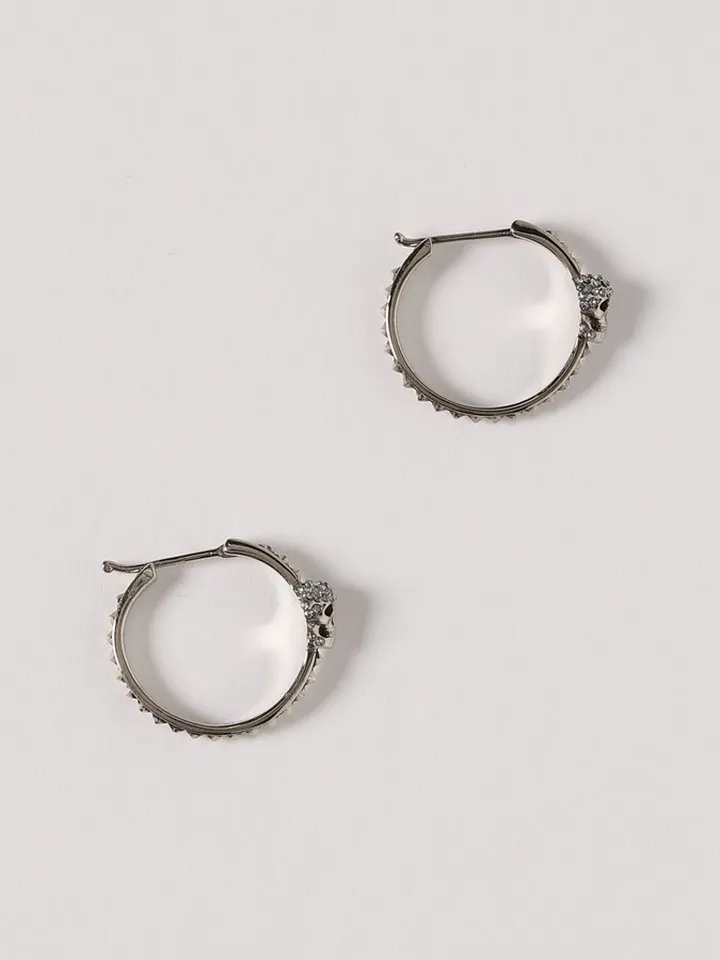 Alexander McQueen Skull earrings with rhinestones