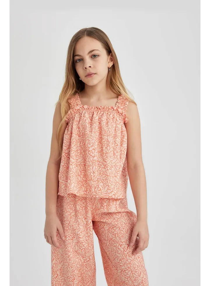 Girl Woven Short Sleeve Blouse