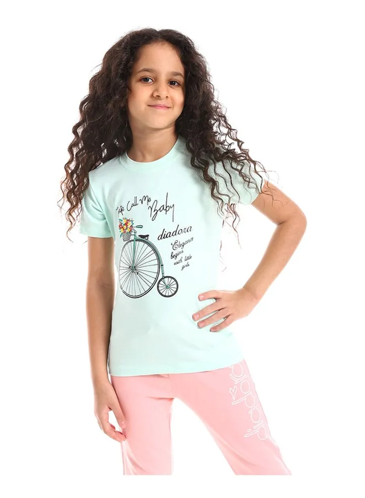 Girls Cotton Printed T-Shirt