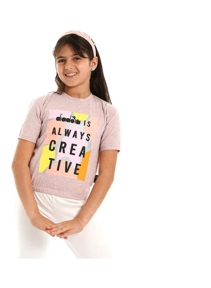 Girls Cotton Printed T-Shirt