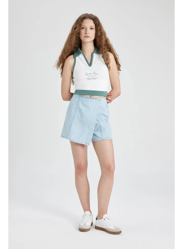 Woman Denim Skort