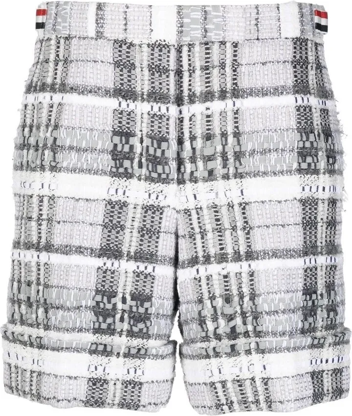 Checked Tweed Shorts