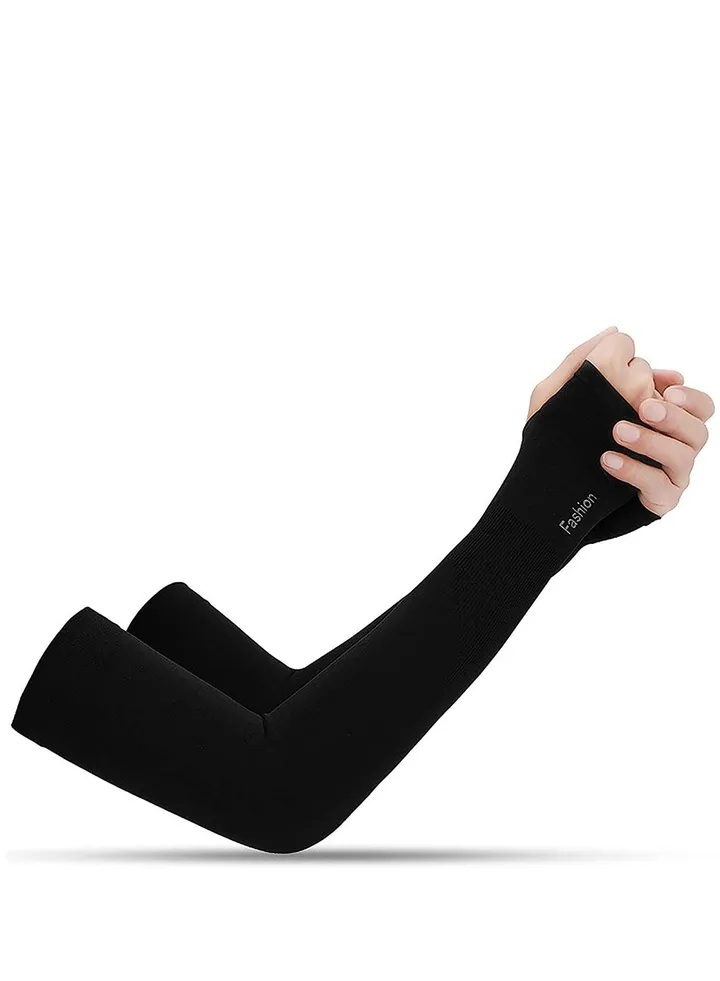 1 Pair Cooling Arm Sleeves UV Protective Absorbent Arm Cover for Outdoor Cycling Driving Running