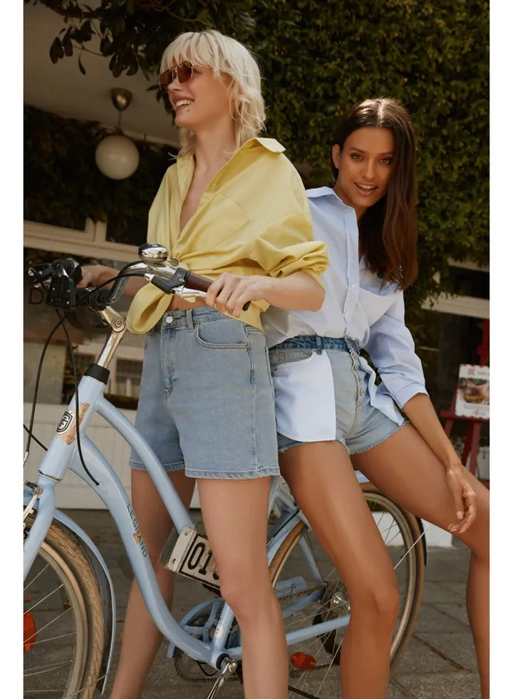 Blue Mom Shorts & Bermudas