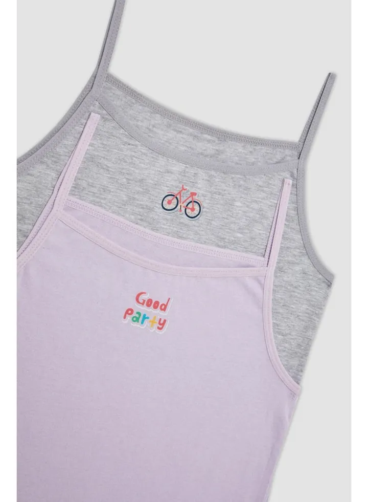 Girl Regular Fit Underwear Top - 2 Pack
