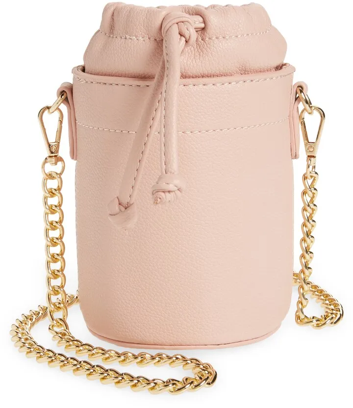 Kristen Vegan Leather Water Bottle Crossbody Bag