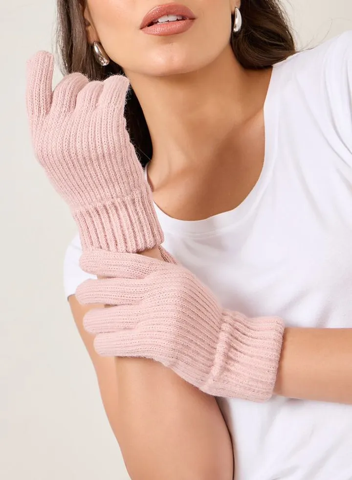 Solid Knitted Gloves